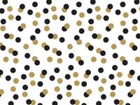 10ct Black & Gold Polka DOTS White Tissue Paper for Gift Wrapping 20"x30" Sheets nfLG -828