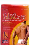 Hot Pain Relief Patch for Fast Relief of Minor Aches and Pains 4 Patches for Muscle Relaxation By Pure-aid