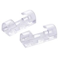 20Pcs Self-Adhesive Clear Cable Clips Cord Organizer Wire Holder Management, 20 Pack, Transparent