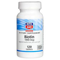 Rite Aid Pharmacy Biotin, 1000 mcg, Tablets, 120 Tablets