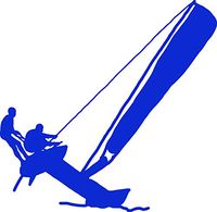 hBARSCI Sailing Hiking Vinyl Decal - 5 Inches - for Cars, Trucks, Windows, Laptops, Tablets, Outdoor-Grade 2.5mil Thick Vinyl - Royal Blue