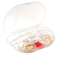 VitaCarry 8-Compartment Travel Vitamin and Medication Pill Box, Holds up to 150 Pills (Clear)