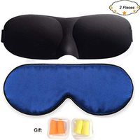 FORFIT 3D Sleep Eye Mask Cover and 100% High-Quality Silk Eye Mask with 2 Pairs of Earplugs and Adjustable Strap for Sleeping, Travel, Nap, Shift Works
