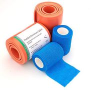 Universal Splint Roll with Self Adherent Cohesive Tape Adhesive Bandage Wrap for Sports, First Aid, Pets (Blue)