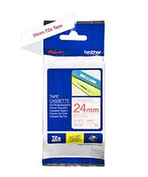 Brother TZe-252 Labelling Tape Cassette, Red on White, 24 mm (W) x 8 m (L), Laminated, Brother Genuine Supplies