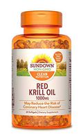 Sundown Triple Strength Red Krill Oil 1000 mg, 60 Softgels (Packaging May Vary)