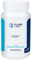 Klaire Labs CoQH - Hypoallergenic 50 Milligrams Reduced Coenzyme Q10 as Ubiquinol Solubilized in D-Limonene Oil for Mitochondrial Support (60 Softgels)