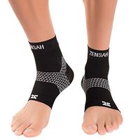 Zensah Plantar Fasciitis Sleeves (Pair) – Plantar Fasciitis Socks, Arch Support, Plantar Fasciitis Brace – Relieve Heel Pain, Arch Support, Small, Black