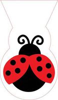 Club Pack of 144 Fancy Ladybug Cello Bags 9"