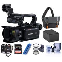 Canon XA40 4K UHD Pro Camcorder with 20x Optical Zoom Lens - Bundle with Video Bag, 64GB SDHC U3 Card, Spare Battery, 58mm Filter Kit, Cleaning Kit, Memory Wallet, Card Reader