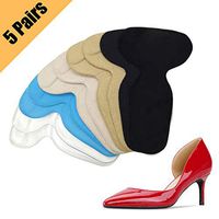 5 Pairs Heel Cushion Inserts High Heels Gel Pads Heel Grips Gel Heel Liners for Too Big/Loose Shoes of Women & Men Prevention Blister Anti-Slip Foot Protectors Valentine's Day Gift (Self-Adhesive)