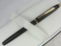 Cross Classic Century II Satin Black with Cross Signature Gold Center Band and 23k Rollerball Pen