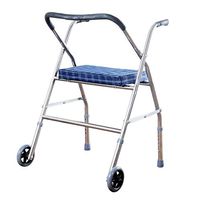 Walkers Stainless Steel Armrest Folding Can Sit On The Elderly Disabled Walking Stick Auxiliary Four Foot Rehabilitation 55cm 53cm 80cm MUMUJIN