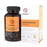 Integrals Organic Ashwagandha Capsules + Bioperine | Potent 650mg of Ashwagandha Root in Every Vegan Capsule | Natural Energy Booster - Mood Support - Anxiety & Stress Relief