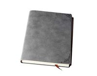 ExquisiteGuide A5 Notebook,A5 Leather Journal Notebook,Hardbound Insert Bullet Journaling (Gray)