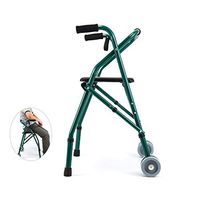 SSLW Walker Health Care Walking Frame Folding 2 Wheel Lightweight Height Adjustable Walker Aluminum Roller