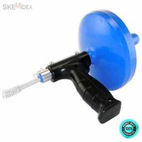 COLIBROX- Drain Cleaner 1/4" x 25 FT Pro Plumbing Clog Cleaning Tools Wholesale Tool 1/4" X 25ft Drain Cleaner Opens Clogged Drains Corkscrew Head Threads Through Plumbing Easily High Impact