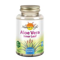 Nature’s Life Aloe Vera Inner Leaf ,Skin Health, Digestive Support & Regularity Formula, With Fennel, Non-GMO & Vegan,  No Fillers 100 Veg Caps