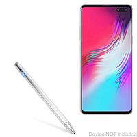 Samsung Galaxy S10 5G Stylus Pen, BoxWave [AccuPoint Active Stylus] Electronic Stylus with Ultra Fine Tip for Samsung Galaxy S10 5G - Metallic Silver