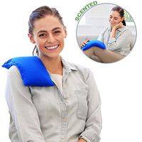 My Heating Pad Herbal Aromatherapy Pack | Portable and Microwavable Neck and Shoulders Pillow for Stress, Tension, Headache, and Muscle Pain Relief | Hot and Cold Therapy - Lavender | Blue