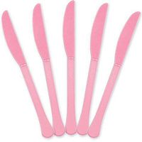 Extra Heavy Weight Plastic Knives | 20ct (New Pink)
