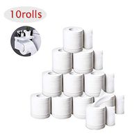 Adboros White Soft Toilet Paper 10 Rolls, Household Kitchen Bath Tissue Eco-Friendly 3 Layers Skin-Friendly Paper Towels - 50g Per Roll