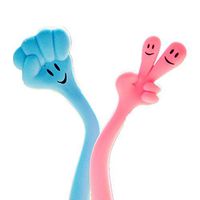 ADIASEN 8PCS 0.38mm Black Ice Cream Gel Ink Pens with Heart Pendant Cute Rollerball Writing Pens Stationery for Office School Supplies - Random Color