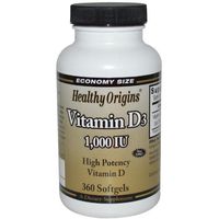 Healthy Origins Vitamin D3-1000 IU - 360 softgels - Each x 1