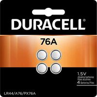 Duracell 76A LR44 Battery 1.5 Volt Alkaline 20 Pack (+50% More Power)