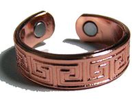 Noveltees Pure Copper Magnetic Cuff SOLID SMOOTH STYLE # AZTEC Health Ring