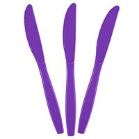 JF World New Purple Premium Plastic Knives 48ct