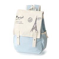 Fashion Cute Women's Bag Canvas Satchel Girls' Lovely Sweet Paris Eiffel Tower Design Backpack Schoolbag by DGQ