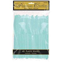 Premium Heavy Weight Plastic Knives | Robin's Egg Blue | Pack of 48 | Party Supply