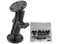 RAM MOUNTS (RAM-B-101-G2U 1" Diameter Ball Mount with 2/2.5" Round Bases (Amps Hole Pattern) & Mounting Hardware for Garmin Fishfinders & Gpsmap Devices