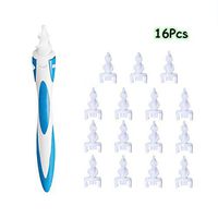 Ear Wax Removal Tool, Smart Spiral Swab Ear Wax Cleaning Spiral Heads Earwax Remover Ear Wax Remover Kit with 16 Pcs