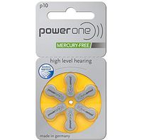 PowerOne Hearing Aid Batteries Size 10, PR70 60 Batteries