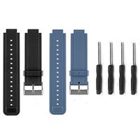 Allrun Newest Replacement Silicone Bands for Garmin Vivoactive (No tracker, Replacement Bands Only) (Black&Slate)