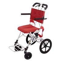 Wheelchairs Wheelchair Elderly Folding Travel Wheelchair Portable Scooter Aircraft Wheelchair Gift for Parents Can Bear 100 kg (Color : Red, Size : 486688cm)