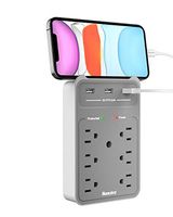 Multi Plug Outlet Extender 3 USB Ports 3.4 Amp with Phone Cradle, Huntkey 900 Joules 6 AC Surge Protector Outlet, Multiple Plug Extender for Bathroom Dorm Room Office