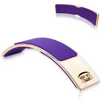 Spine Stretching Lumbar Support - Wooden Back Flex & Posture Alignment Device (Purple)