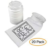 The Get Sick Disposable Vomit Bags for Car - Barf Bag for Air, Travel, Motion, Morning Sickness - Puke Bag, Ridesharing Accessories| Improved Closure System Traps Liquids - 20 Emesis Bags Disposable