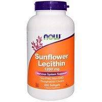NOW Foods - Sunflower Lecithin Nervous System Support 1200 mg. - 200 Softgels ( Multi-Pack)