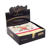 Floral Paper Napkins - 60-Pack Flower Plaid Prints Design Vintage Luncheon Disposable Serviettes for Holiday Wedding Christmas Dinner Party Decorative, 2-Ply, 13 x 13 Inch