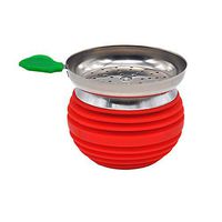 Yameisi Hookah Silicone Shisha Bowl Unique Design Tobacco Accessories High Quality Narguile Apple Charcoal Holder Sheesha Accessories (Red)