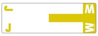 Smead AlphaZ NCC Color-Coded Labels, Letters J&W, Yellow, 100 Labels per Pack (67161)