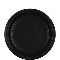 Round Paper Plates | 20ct (7 inch, Jet Black)