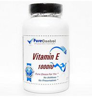 Vitamin E (Non-Oily) 1000IU // 100 Capsules // Pure // by PureControl Supplements