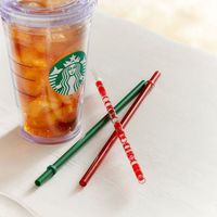 Starbucks 2013 Holiday Cold-To-Go Straws Grande Set of 3
