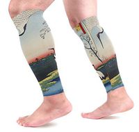 LEVEIS Japanese Sun and Mountains Art Arm Sleeves UV Protection for Men Women Sunblock Protective Gloves Running Golf Cycling Driving Long Arm Cover 1 Pair