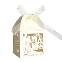 LLtidmsWL Candy Box 20Pcs Cutout Butterfly Candy Boxes Mr Mrs Wedding Party Favor Chocolate Case Gift Boxes Milk White